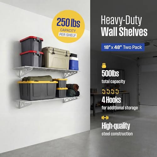 Steel Garage Wall Shelves 2 (2 Count)