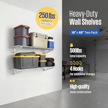Steel Garage Wall Shelves 2 (2 Count)