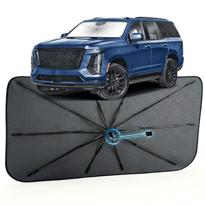 Car Windshield Sun Shade Umbrella for Cadillac Escalade 2021