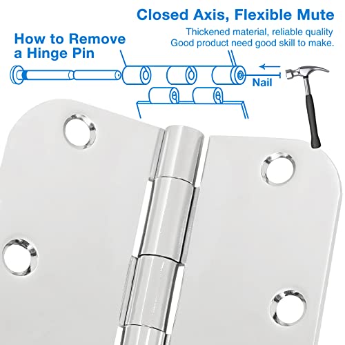 Rounded Door Hinges 3.5" X 3 1 (42 Count)