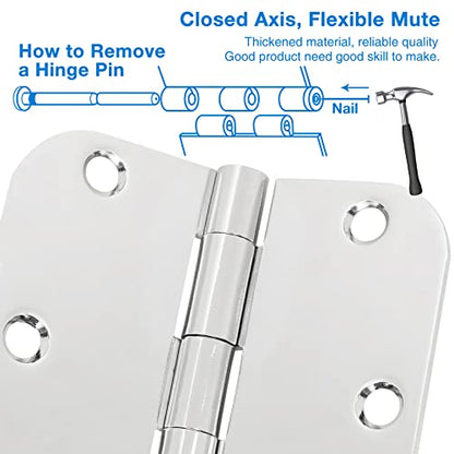 Rounded Door Hinges 3.5" X 3 1 (42 Count)