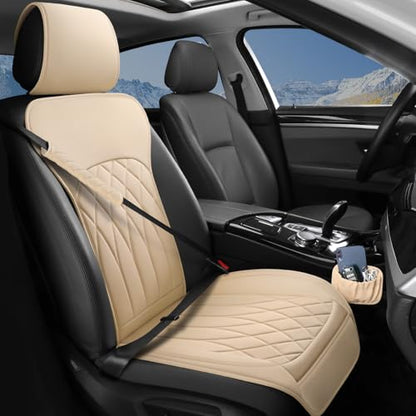 1 Pack Waterproof Front Car Seat Cover for Car Truck SUV Beige