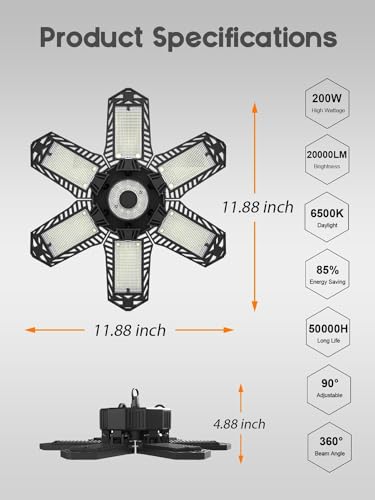 LED Garage Lights 8 Pack (8 Count)