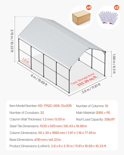 Heavy Duty Metal Carport