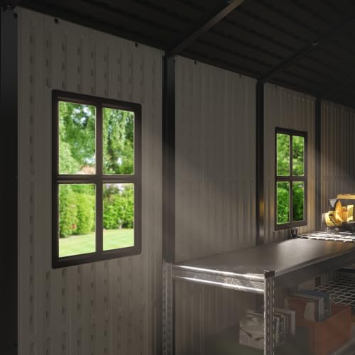 8x12 FT Resin Outdoor Storage Shed with Floor