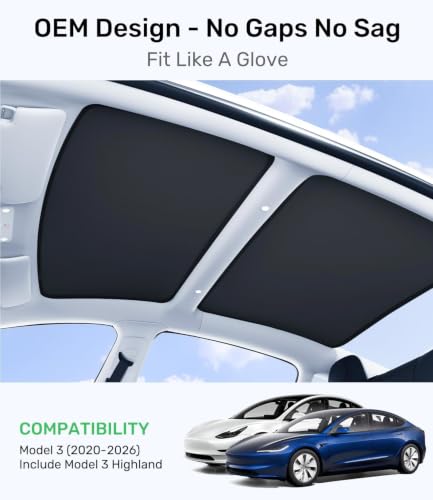 Tesla Model 3 Sunshade Roof for 2020