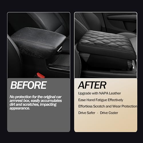 Car Center Console Armrest Cover PU Leather