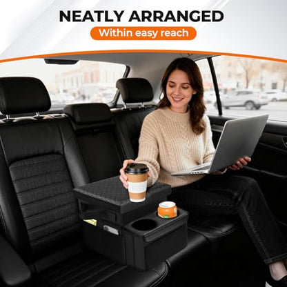 Car Seat Organizer with 2 Cup Holders
