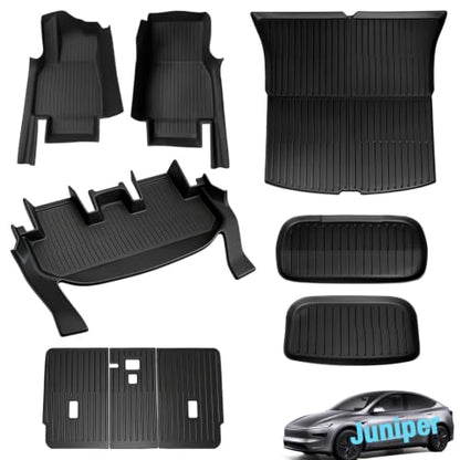 Tesla Model Y Juniper Floor Mats 2025 2026 & Seatbacks 9 PCS