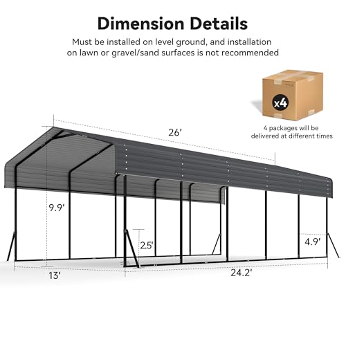 13x26 FT Metal Carport