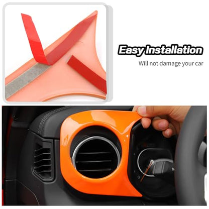 2pcs for 2024 Jeep Wrangler JL Interior Accessories Center Console Dash Panel Cover Trim