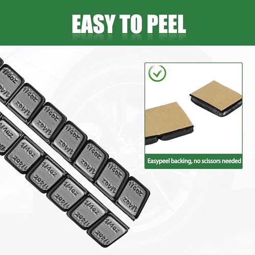 1 4 oz Stick On Wheel Weights 288pcs Easy Peel Black