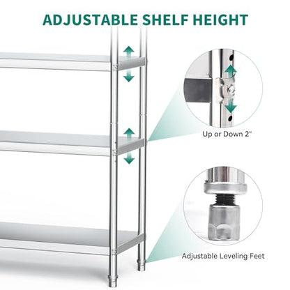 NSF Stainless Steel Shelves (5 Count)