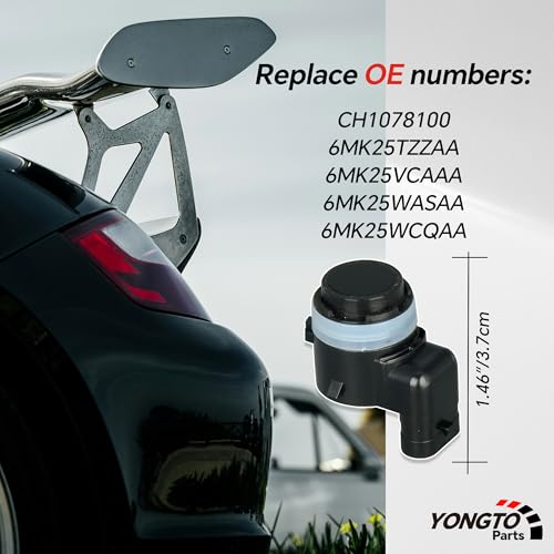 4PCS Reverse Parking Assist Sensors 6MK25TZZAA Backup Bumper Sensor Compatible with Ram 1500 2500 3500 2019