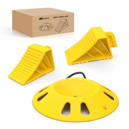 Trailer Tongue Jack Wheel Chocks and Dock Kit (3 Count)