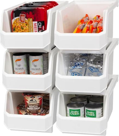 Large Stackable Plastic Storage Bins