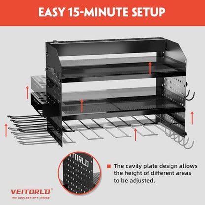 Power Tool Organizer with Charging Station
