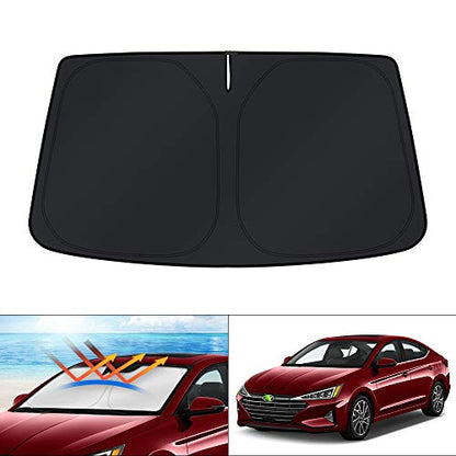 Windshield Sun Shade for Hyundai Elantra 2017 2018 2019 2020 Accessories Custom Fit Sunshade Foldable Sun Visor Protector Block UV Rays