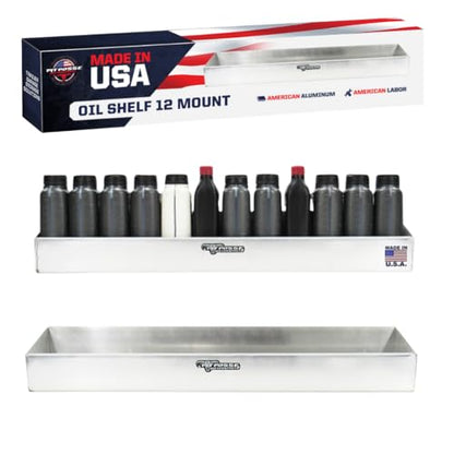 443 Oil Shelf 12 Quart Bottle Holder Storage Organizer Caddy 32" (12 1-Quart Bottles)