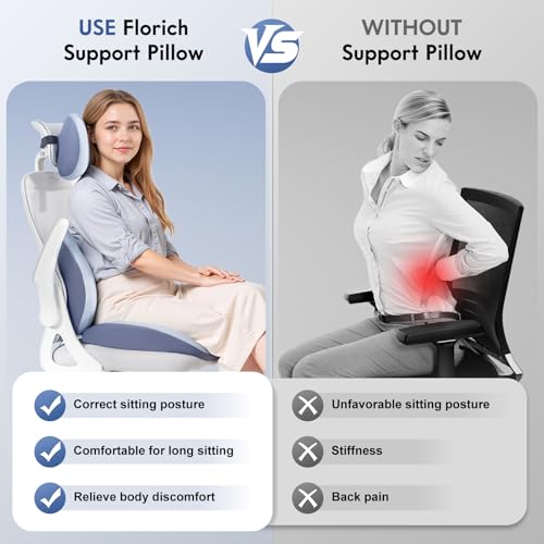 Seat Cushion and Lumbar Support Pillow for Office Chair Car