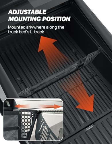 Truck Bed Divider Compatible with Cybertruck 2025 2024 2023 Cargo Divider Organizer Steel Molle Panels with Cargo Divider Net Cybertruck Accessories