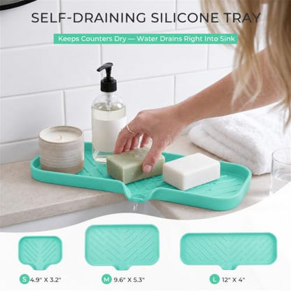Silicone Soap Dish with Drain Spout