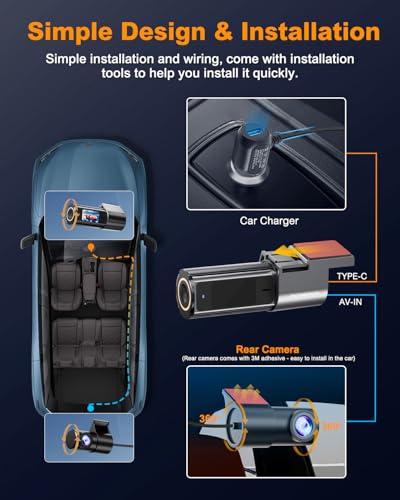 Dash Cam Front and Rear 4K