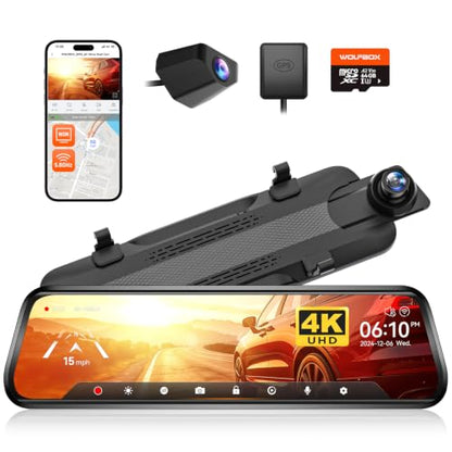 G930 10'' 4K Rear View Mirror Camera with 64GB Card