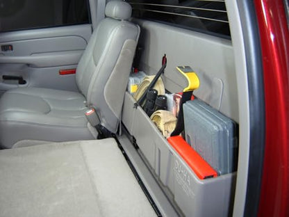 Behind-the-Seat Storage Fits 04-07 Chevrolet/GMC Silverado/Sierra Light Duty Crew Cab, Black, Part #10023