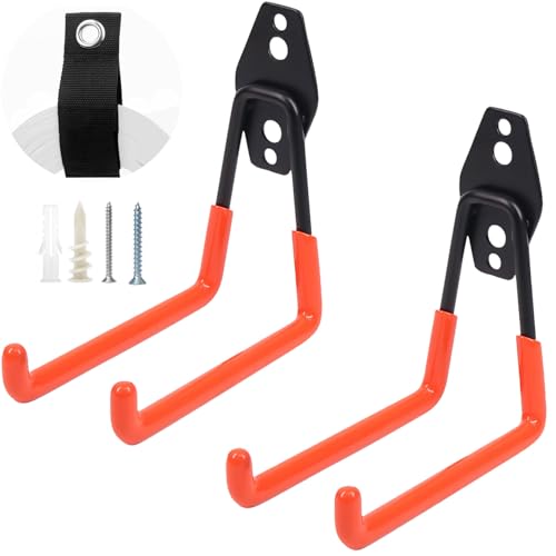 Heavy Duty Garage Storage Hooks 2 Pack Garage Tool Organizer Wall Mount (2 Count)