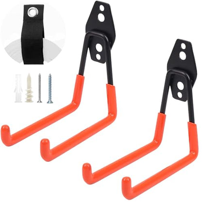 Heavy Duty Garage Storage Hooks 2 Pack Garage Tool Organizer Wall Mount (2 Count)