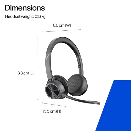 Poly Voyager 4320 UC Wireless Headset & Charge Stand
