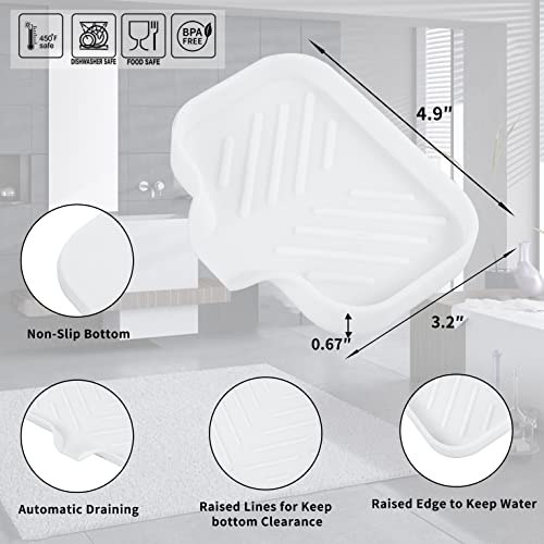 Silicone Soap Dish with Drain Spout