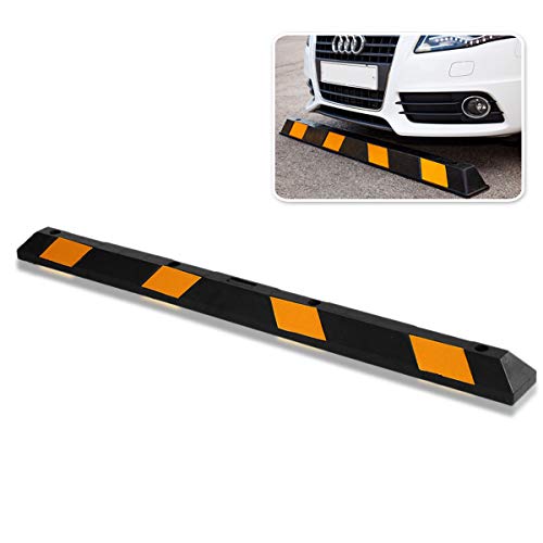 Parking Stopper for Garage Heavy Duty Rubber Parking Curb Stops 72” Garage Parking Stops Premium Quality Garage Wheel Stop Professional Grade w