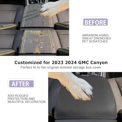 2025 2026 Canyon Center Console Cover Compatible with 2023 2024 2025 2026 GMC Canyon & Chevy Colorado Accessories Armrest Cover Center Console Pad Armrest Console Cover