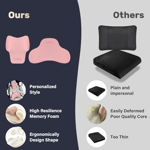 Lumbar Support and Headrest Pillow for Car