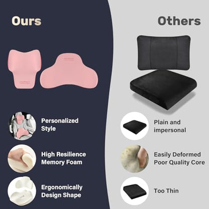 Lumbar Support and Headrest Pillow for Car