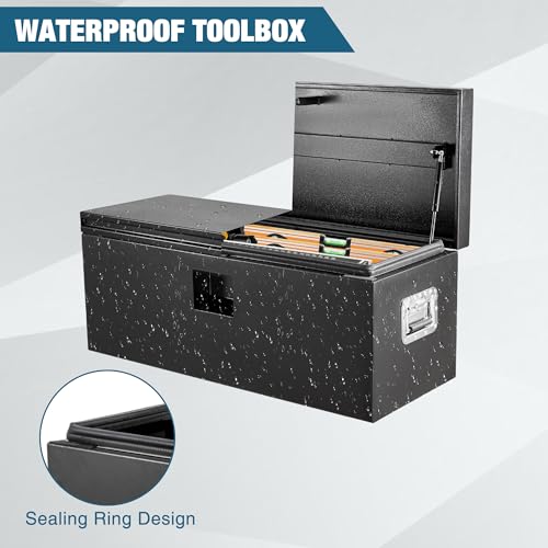 Black Steel Truck Bed Tool Box