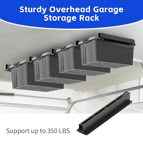5 Pack Overhead Storage Bin Rack Heavy Duty Rack Ceiling Garage Storage (5 Count)
