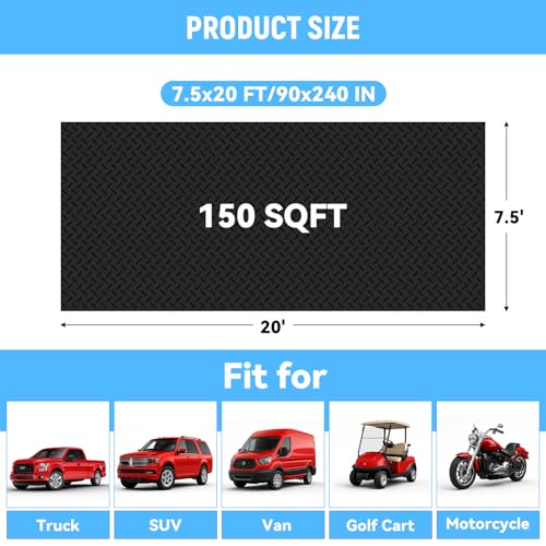 7.5x20 FT Garage Floor Mat