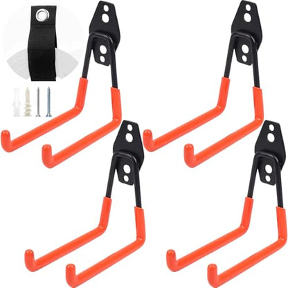Heavy Duty Garage Storage Hooks 4 Pack Garage Tool Organizer Wall Mount (2 Count)
