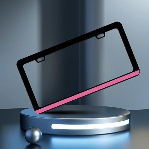 Breast Cancer Awareness License Plate Frame Stainless Steel 6x12 Inch 2Hole
