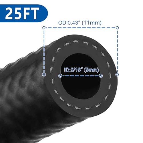 Rubber Fuel Hose Line Push Lock 3 (25 Foot)