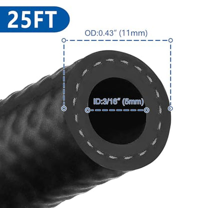 Rubber Fuel Hose Line Push Lock 3 (25 Foot)