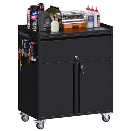 Metal Garage Storage Cabinet with Wheels