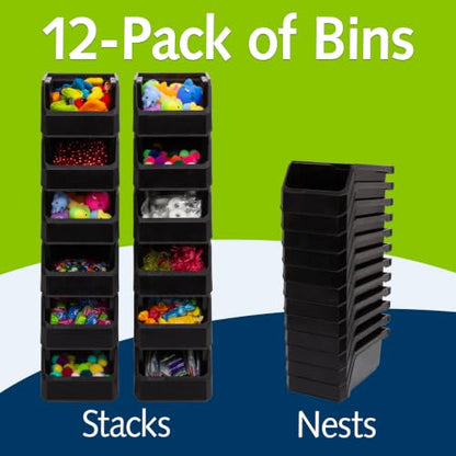 Small Stackable Plastic Storage Bins