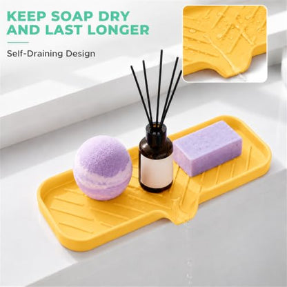 Silicone Soap Dish with Drain Spout