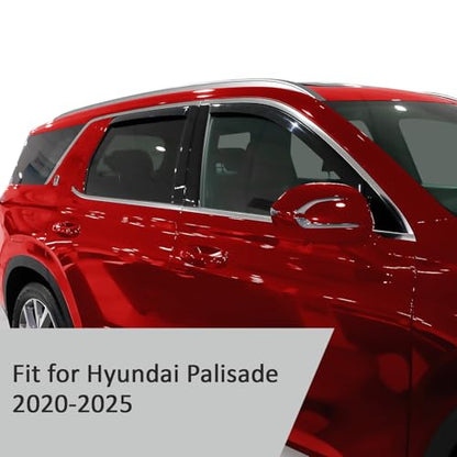 in Channel Extra Durable Rain Guards for Hyundai Palisade 2020