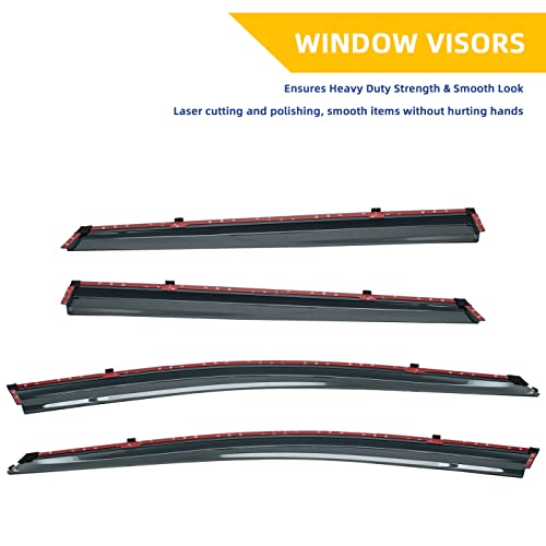 Window Visor Rain Guards Compatible with 2017 (4 Count)