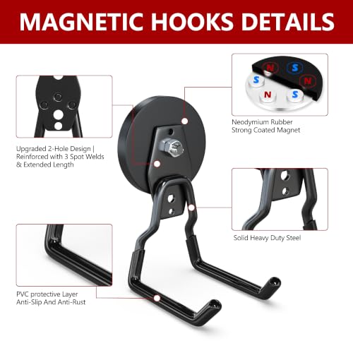Heavy Duty Magnetic Hooks (2 Count)